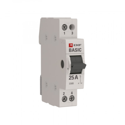Фотография Трехпозиционный переключатель 1P 25А EKF Basic, артикул tps-1-25