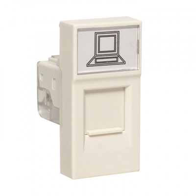 Фотография Розетка RJ45 кат. 5e, 1 модуль EKF, артикул E1MK015E-135-10