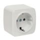 Фотография Минск Розетка 1-местная ОП 16А с заземлением белая  EKF Basic, артикул EGR16-028-10