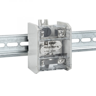 Фотография Распределительный блок проходной РБП 95 (1х95-4х16 мм2) 232/100А EKF PROxima, артикул RBP-95-100