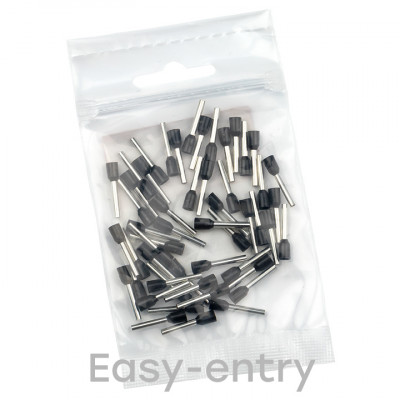 Фотография Наконечник штыревой втулочный изолированный  НШвИ 1,5-12 (50шт.) EKF PROxima, артикул nhvi-1.5-12