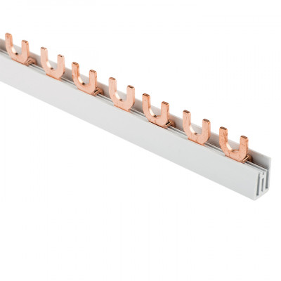 Фотография Шина соединительная типа FORK для 2-ф нагр. 63А 54 мод. EKF PROxima, артикул fork-02-63