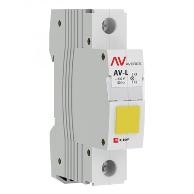 Фотография Лампа сигнальная AV-L желтая EKF AVERES, артикул av-l-yellow-averes