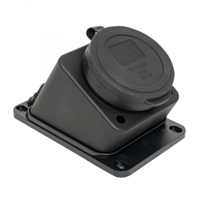 Фотография Розетка настенная с защитной крышкой каучуковая наклонная 380В 3P+PE 32A IP44 EKF, артикул RPS-023-32-380-44