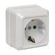 Фотография Рим Розетка 1-местная 16А с заземлением керам. белая EKF, артикул ENR16-028-10C