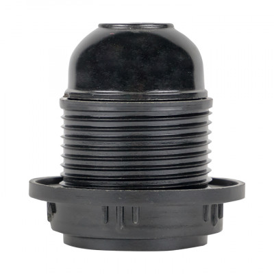 Фотография Патрон карболитовый с кольцом Е27 черн. EKF PROxima, артикул LHC-E27-r-s