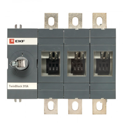Фотография Рубильник   315A 3P без рукоятки управления TwinBlock EKF PROxima, артикул tb-s-315-3p