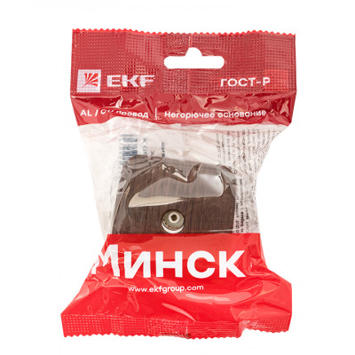 Фотография Розетка TV 1-местная ОП Минск 75Ом 5-862МГц тёмное дерево EKF, артикул EGA00-027-40