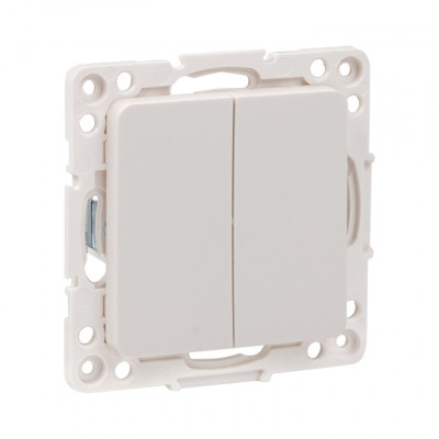 Фотография Стокгольм Механизм Выключателя 2-кл. проходного 10А белый EKF PROxima, артикул EYV10-027-10