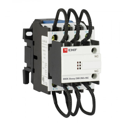 Фотография Контактор для конденсатора КМЭК 25квар 230В 2NО+1NC EKF PROxima, артикул ctrk-s-63-25-230