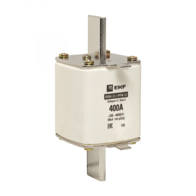 Фотография Плавкая вставка ППН-37 400/400А габарит 2 EKF PROxima, артикул fus-37/400