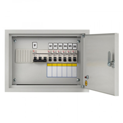 Фотография Щит осветительный ОЩВ  с автоматическими выключателями 3P 1x63A 1P 6x16A, артикул oshv-63-6