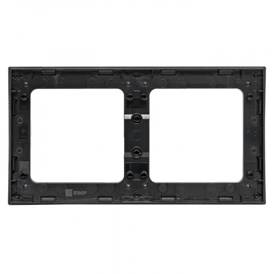 Фотография Стокгольм Рамка 2-местная черная EKF PROxima, артикул EXM-G-303-30