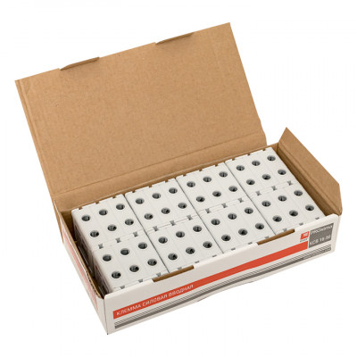 Фотография Клемма силовая вводная тройная КСВ 16-50 серая EKF PROxima, артикул plc-kvs3-16-50-grey