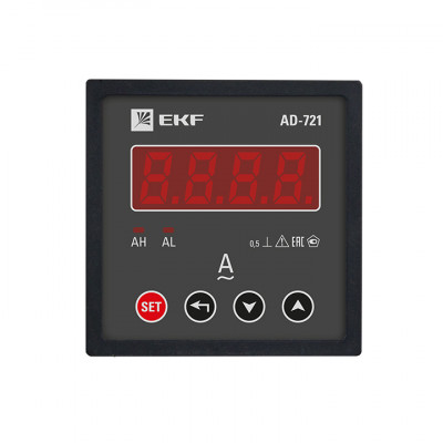 Фотография Амперметр AD-721 цифровой на панель (72х72) однофазный EKF  PROxima, артикул ad-721
