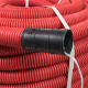 Фотография Труба гофрированная двустенная ПНД/ПНД гибкая с протяжкой d63 мм (50 м) красная EKF-Plast, артикул tg2st-63-50m