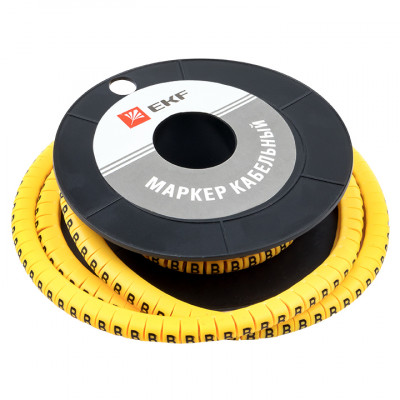 Фотография Маркер кабельный 1,5 мм2 B (1000 шт.) (ЕС-0) EKF PROxima, артикул plc-KM-1.5-B