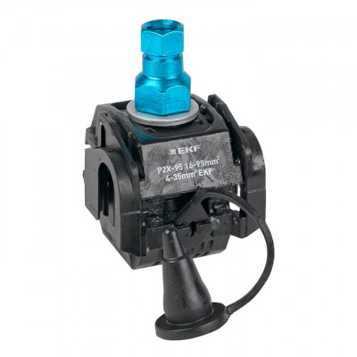 Фотография Зажим прокалывающий ответвительный P2X-95 16-95 мм2 / 2,5-35 мм2 EKF PROxima, артикул p-2x-95