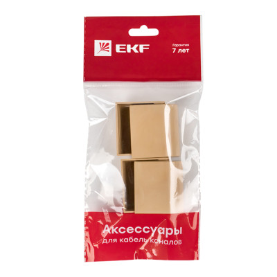 Фотография Заглушка (40х16) (4 шт) светлое дерево EKF-Plast, артикул ecl-40-16x4