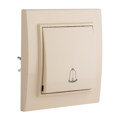 Фотография Минск Кнопка звонка  СП, 10А, бежевый EKF, артикул ERV10-027-20