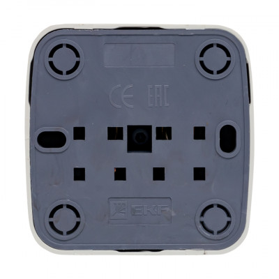 Фотография Минск Розетка 1-местная ОП 16А с заземлением белая  EKF Basic, артикул EGR16-028-10