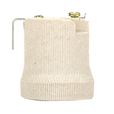 Фотография Патрон керамический E27 с держателем EKF PROxima, артикул LHCe-E27-h