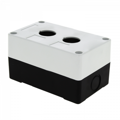 Фотография Корпус КП102 пластиковый 2 кнопки белый EKF PROxima, артикул cpb-102-w