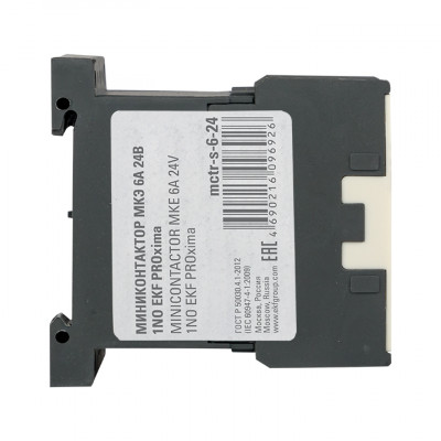 Фотография Миниконтактор МКЭ  6А  24В 1NO EKF PROxima, артикул Mctr-s-6-24