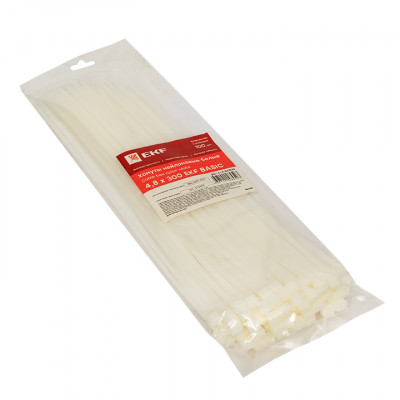 Фотография Хомут нейлоновый (4,8х300) (100шт.) EKF Basic, артикул plc-c-4.8x300