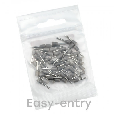 Фотография Наконечник штыревой втулочный изолированный  НШвИ 0,75-8 (50шт.) EKF PROxima, артикул nhvi-0.75-8