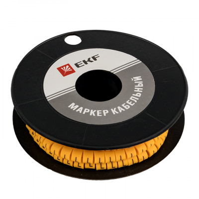 Фотография Маркер кабельный 6,0 мм2 L (350 шт.) (ЕС-3) EKF PROxima, артикул plc-KM-6-L