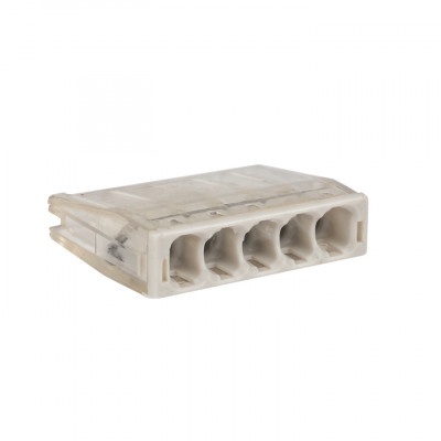 Фотография Строительно-монтажная клемма СМК 2273-245 (с пастой) 5 отверстий 0,5-2.5 мм2 блистер (5шт.) EKF PROxima, артикул plc-smk-2273-245b