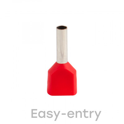 Фотография Наконечник штыревой втулочный изолированный НШвИ(2)  1,0-8 (50шт.) EKF PROxima, артикул nhvi2-1.0-8