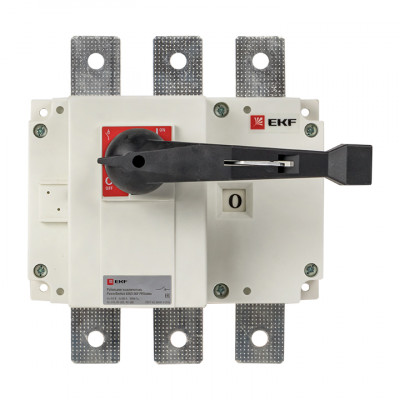 Фотография Рубильник-выключатель 630A 3P c рукояткой управления для прямой установки PowerSwitch EKF PROxima, артикул psds-630-3