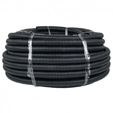 Труба гофрированная ПНД с протяжкой d32 мм (50 м) черная EKF-Plast