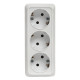 Фотография Рим Розетка 3-местная 16А с заземлением белая EKF, артикул ENR16-228-10