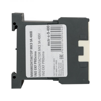 Фотография Миниконтактор МКЭ  9А 400В 1NO EKF PROxima, артикул Mctr-s-9-400