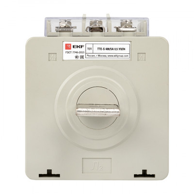 Фотография Трансформатор тока ТТЕ-A-400/5А с клеммой напряжения класс точности 0,5 EKF PROxima, артикул tte-S-400