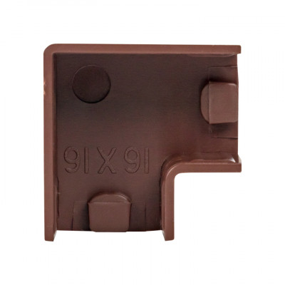 Фотография Поворот 90 гр. (16х16) (4 шт) темное дерево EKF-Plast, артикул abd-16-16x4