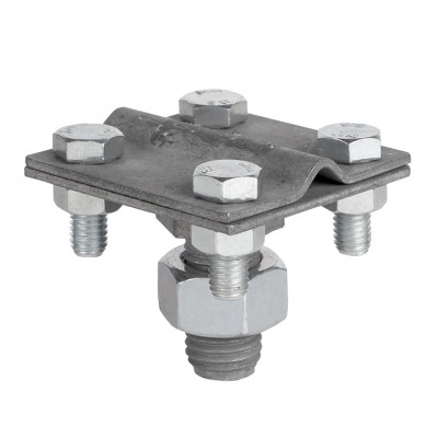 Фотография Зажим прута на штыре (пластина 56х56мм) HZ EKF PROxima, артикул lp-g6606-e1302