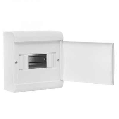 Фотография Щит распределительный ЩРН-П-8 SlimBox белая дверца IP41 EKF PROxima, артикул sb-n-8w