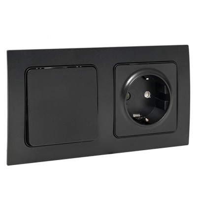 Фотография Стокгольм Рамка 2-местная черная EKF PROxima, артикул EXM-G-303-30