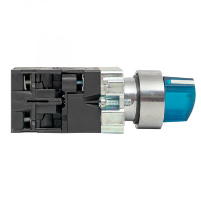 Фотография Переключатель BD21 2P c синей подстветкой 24В NO EKF PROxima, артикул xb2-bk21-b-24