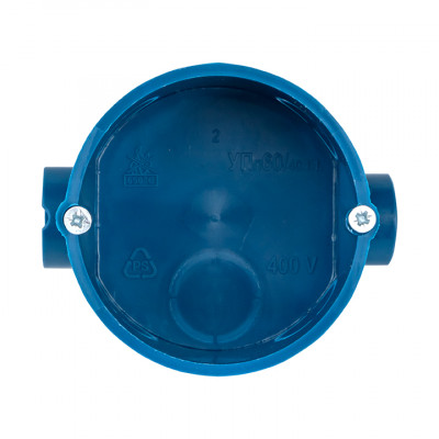 Фотография Коробка установочная КМТ-010-002 для твердых стен (68х42) с саморезами IP20 розничный стикер EKF PROxima, артикул plc-kmt-010-002-r