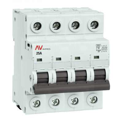 Фотография Выключатель нагрузки AVN 4P 25A EKF AVERES, артикул avn-4-25-av