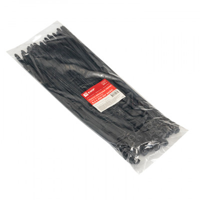 Фотография Хомут нейлоновый черный (8,2х400) (100шт.) EKF Basic, артикул plc-cb-8.2x400