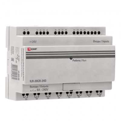Фотография Программируемое реле 20 в/в 24В PRO-Relay EKF PROxima, артикул ILR-20CR-24D