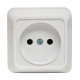 Фотография Рим Розетка 1-местная 10А без заземления керам. белая EKF, артикул ENR10-022-10C