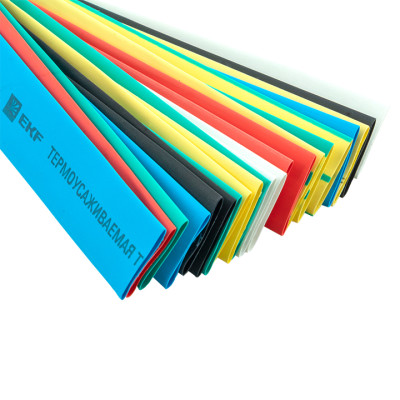 Фотография Термоусаживаемая трубка ТУТ нг 12/6 набор:7 цветов по 3шт. 100мм. EKF PROxima, артикул tut-n-12