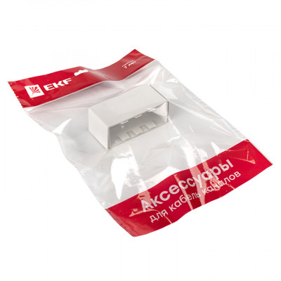 Фотография Соединитель (100х40) (2 шт) белый EKF-Plast, артикул conw-100-40x2